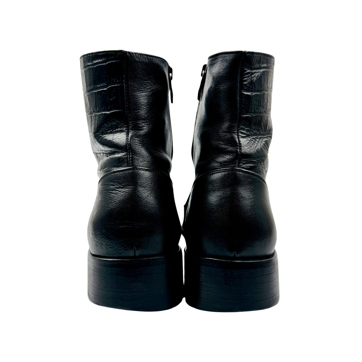 Giovanni Conti Men's Black Leather Ankle Boots (Size 44)