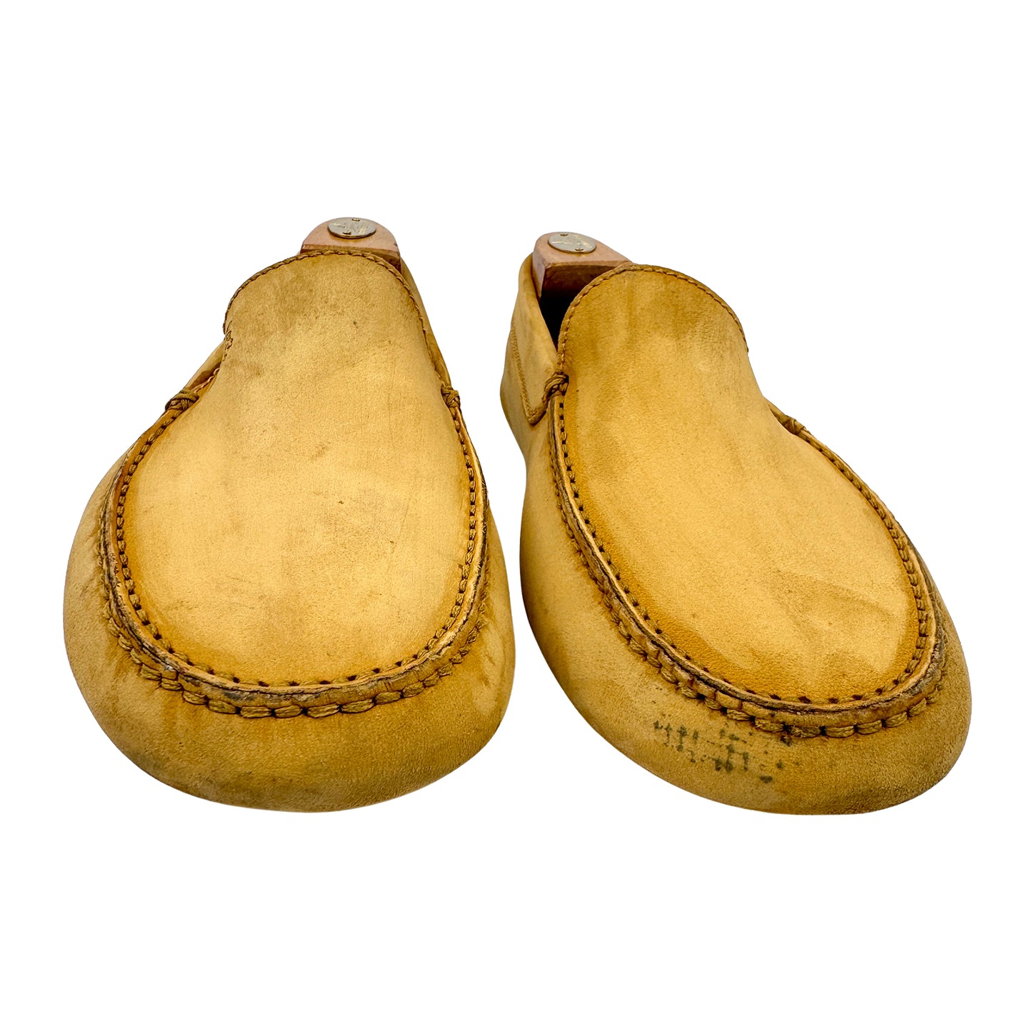 Tod's Men's Nubuck Mustard Suede Loafers (Size 43.5/44)