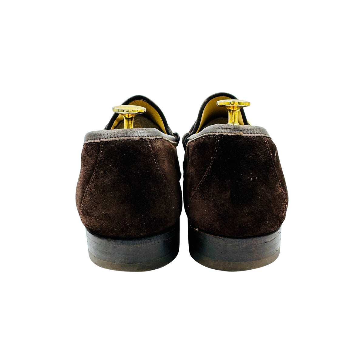 Gucci Dark Brown Suede Horsebit Loafers (Size 43.5)