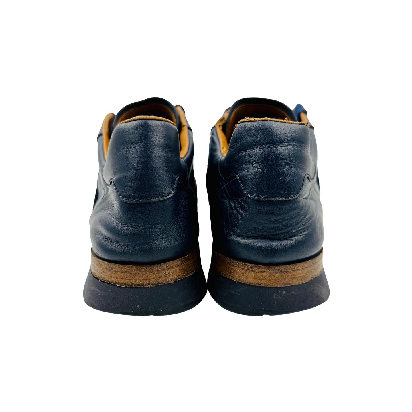 Bally Men's Aston Navy Blue Leather Sneakers (Size 41/41.5)