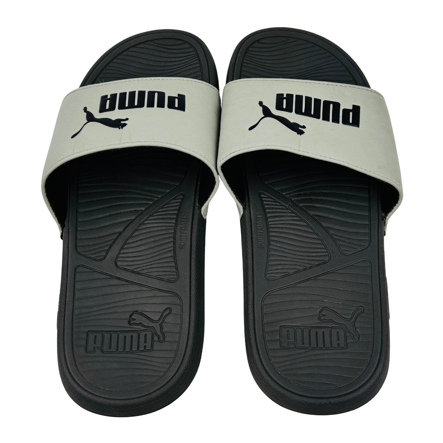 Puma Popcat 20 Off-White Foam Slides (Size 42)