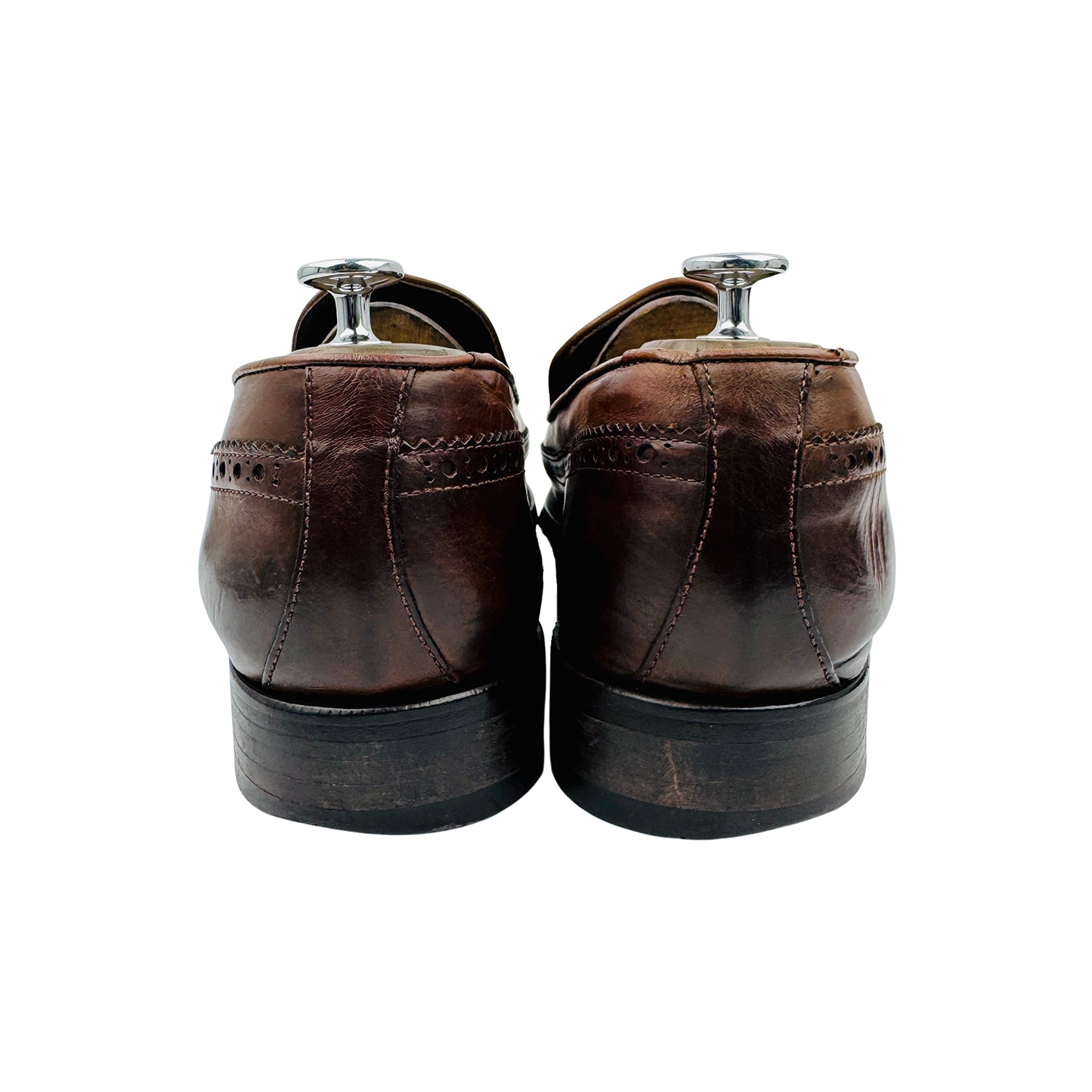 Russel & Bromley Brown Leather Wingtip Loafers (Size 44)