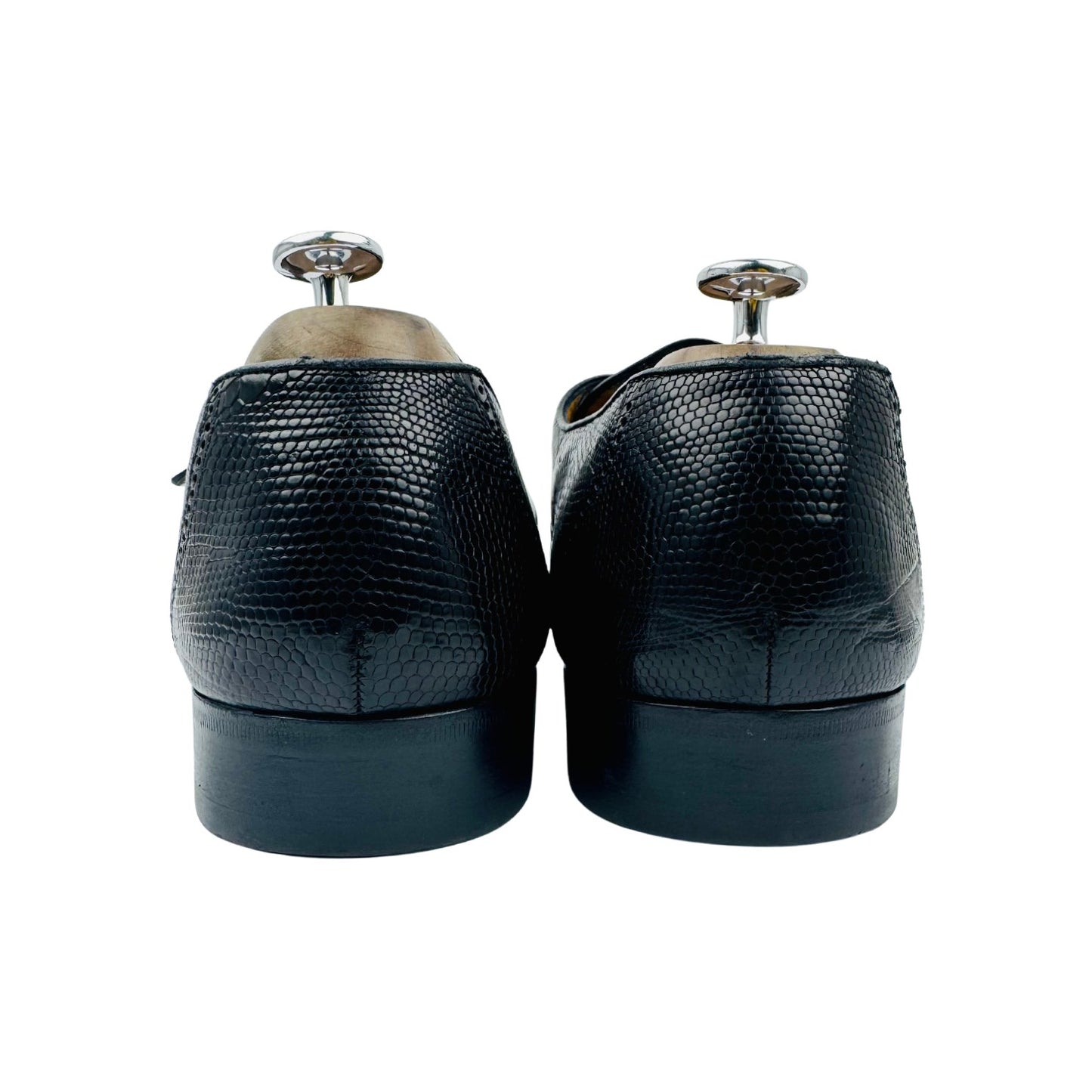 Bally Men's Lizard-Embossed Italian Loafers (Size 45.5/46)