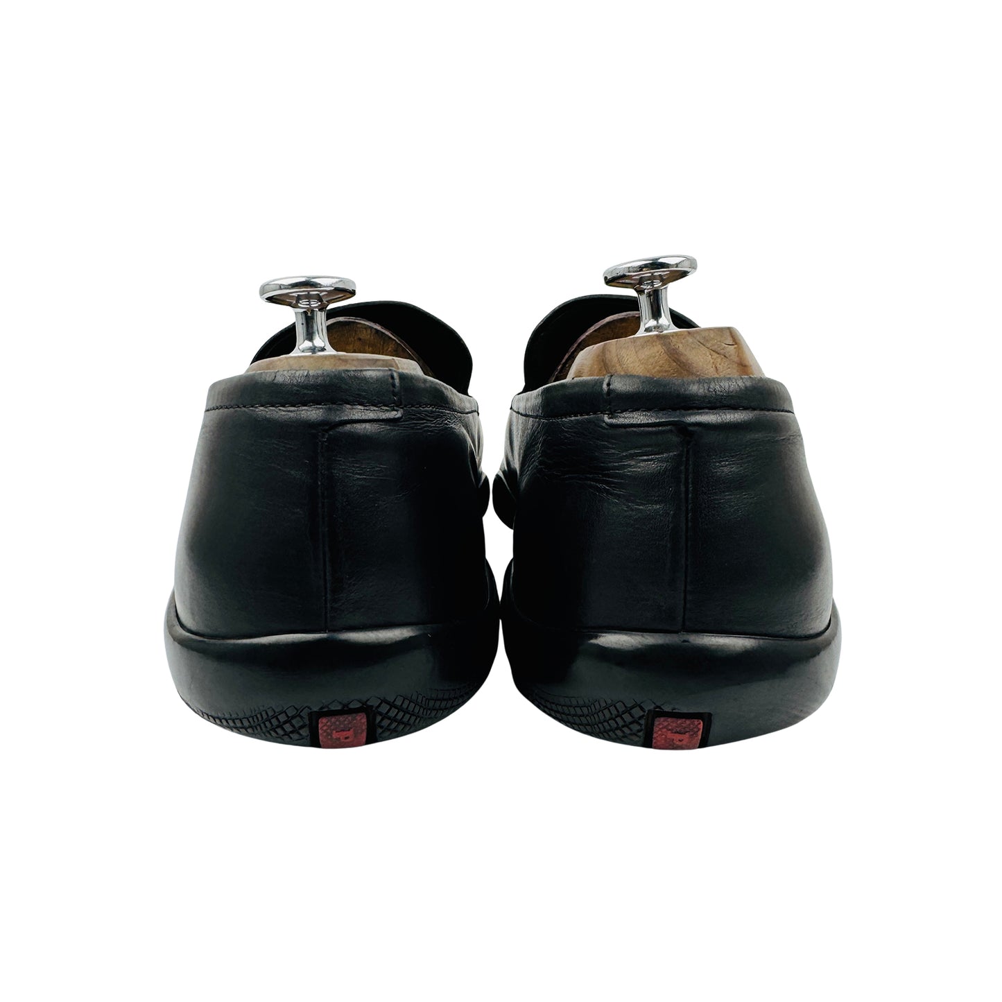 Prada Men's Black Leather Loafers (Size 43.5)