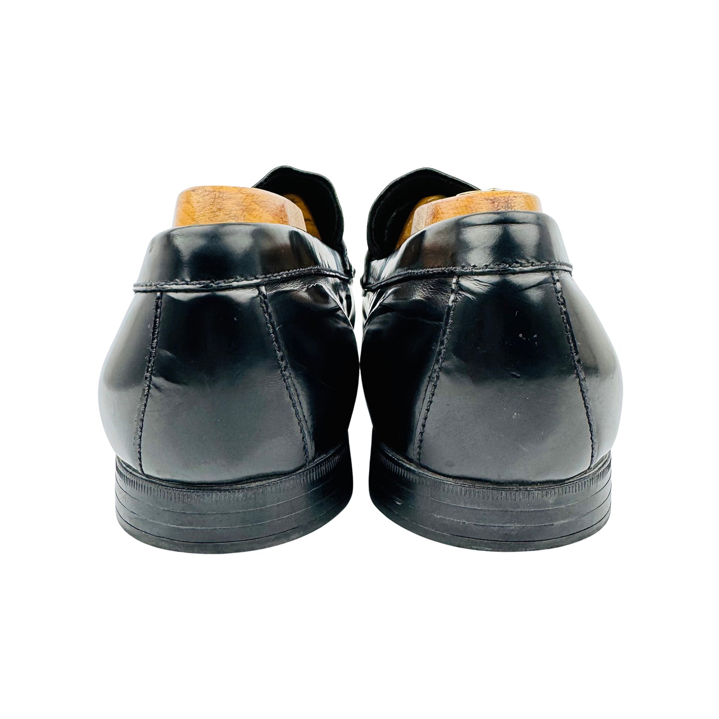 Prada Men's Black Leather Penny Loafers (Size 42.5/43)