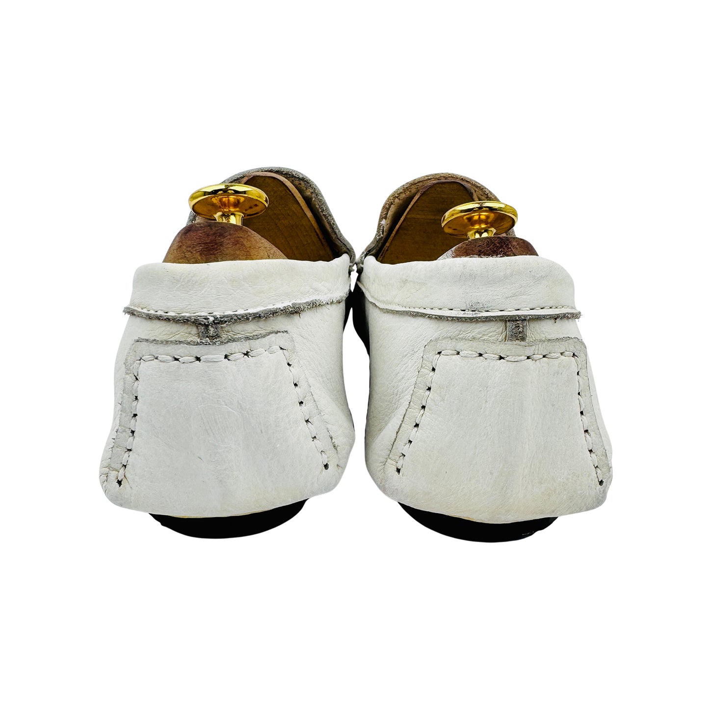 Imported Men's White Leather Loafers (Size 42/42.5)
