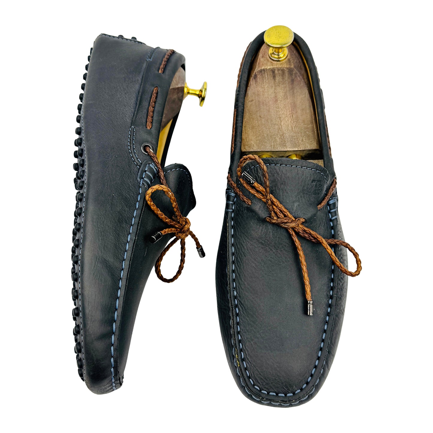 Tod’s Men's Navy Leather Driving Loafers (Size 42)