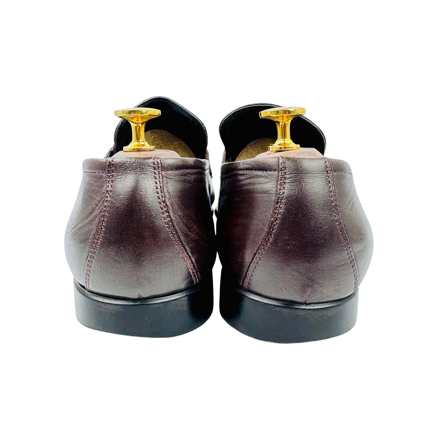 Gucci Metal Logo Detail Brown Loafers (Size 41.5/42) - 253304