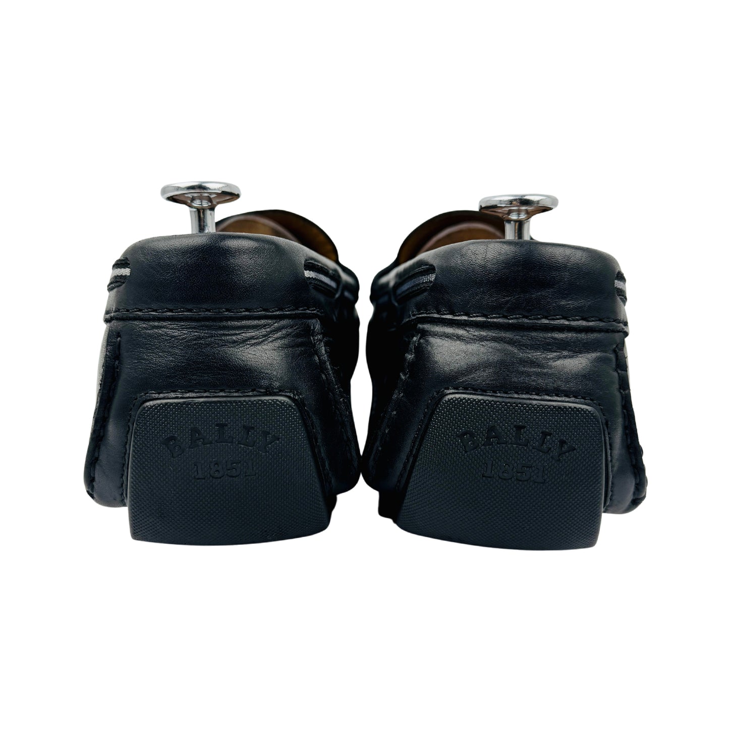 Bally Men's Black Leather Buckle Loafers (Size 44.5/45)