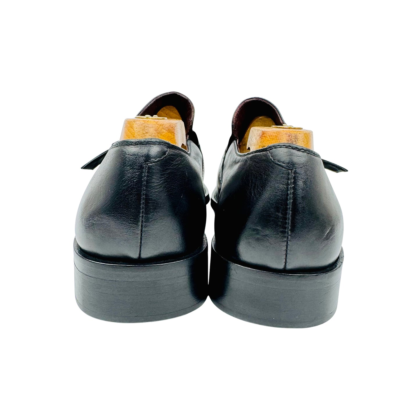 Bella Venezia Black Leather Strap Loafer (Size 41.5/42)