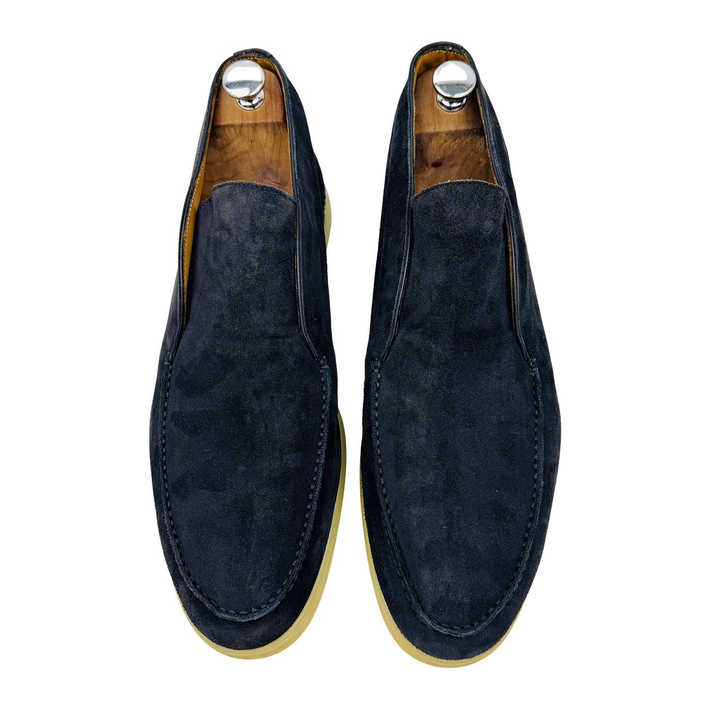 Loro Piana Open Walk Midnight Blue Ankle Boots (Size 45)