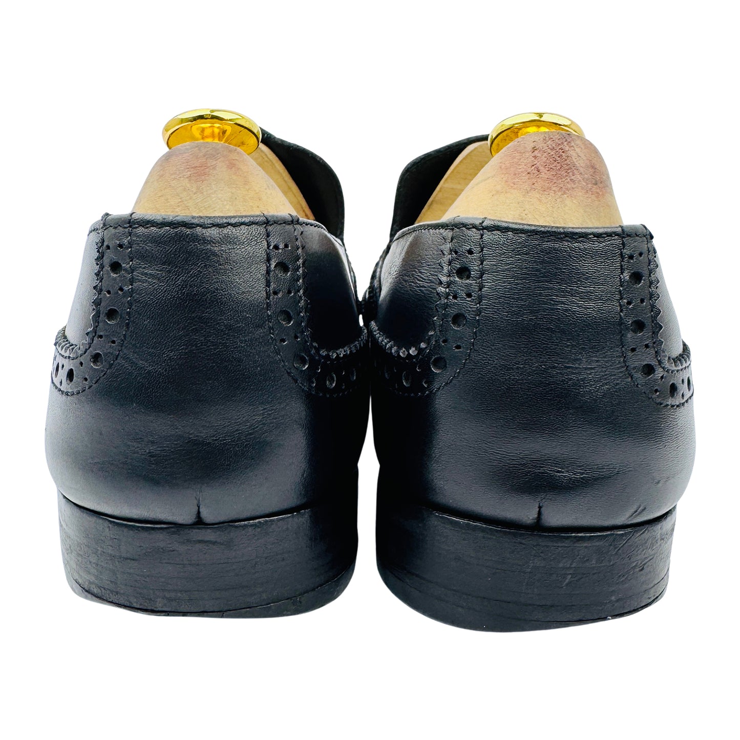 Salvatore Ferragamo Beltramo Wingtip Brogue Black Loafers (Size 42)