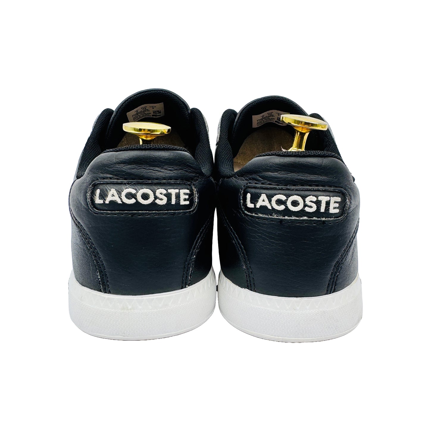 Back Side image of Lacoste Men's Black and White Graduate Sneakers (Size 42) - 7-31SPM009602