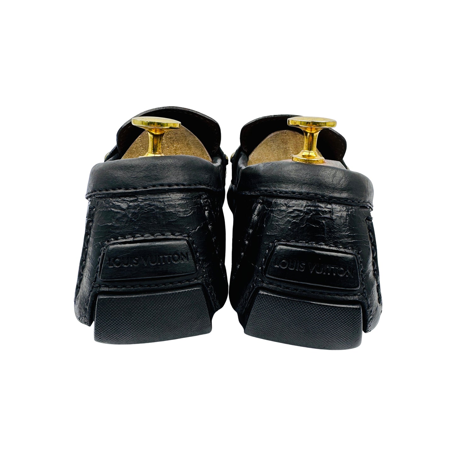 Louis Vuitton Black Leather Montaigne Loafers (Size 43/43.5)