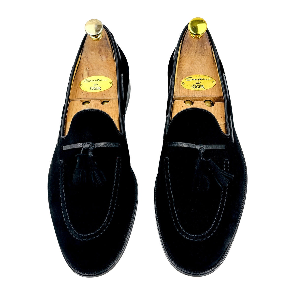 Gucci Black Suede Tassel Loafers (Size 44/44.5)