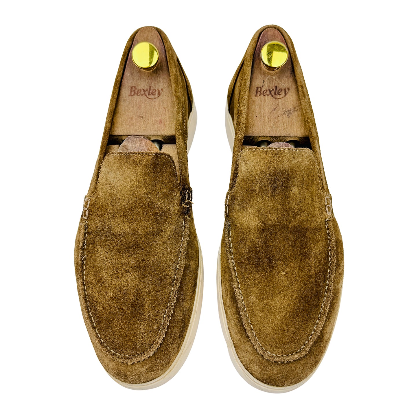 Zara Men's Brown Suede Loafers (Size 43)