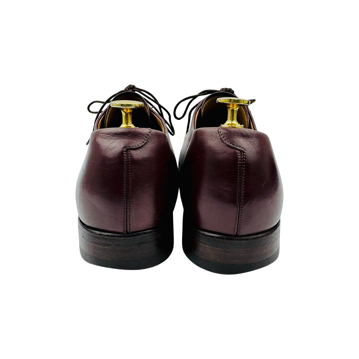 Bally Men's Burgundy Leather Derby Shoes (Size 42)