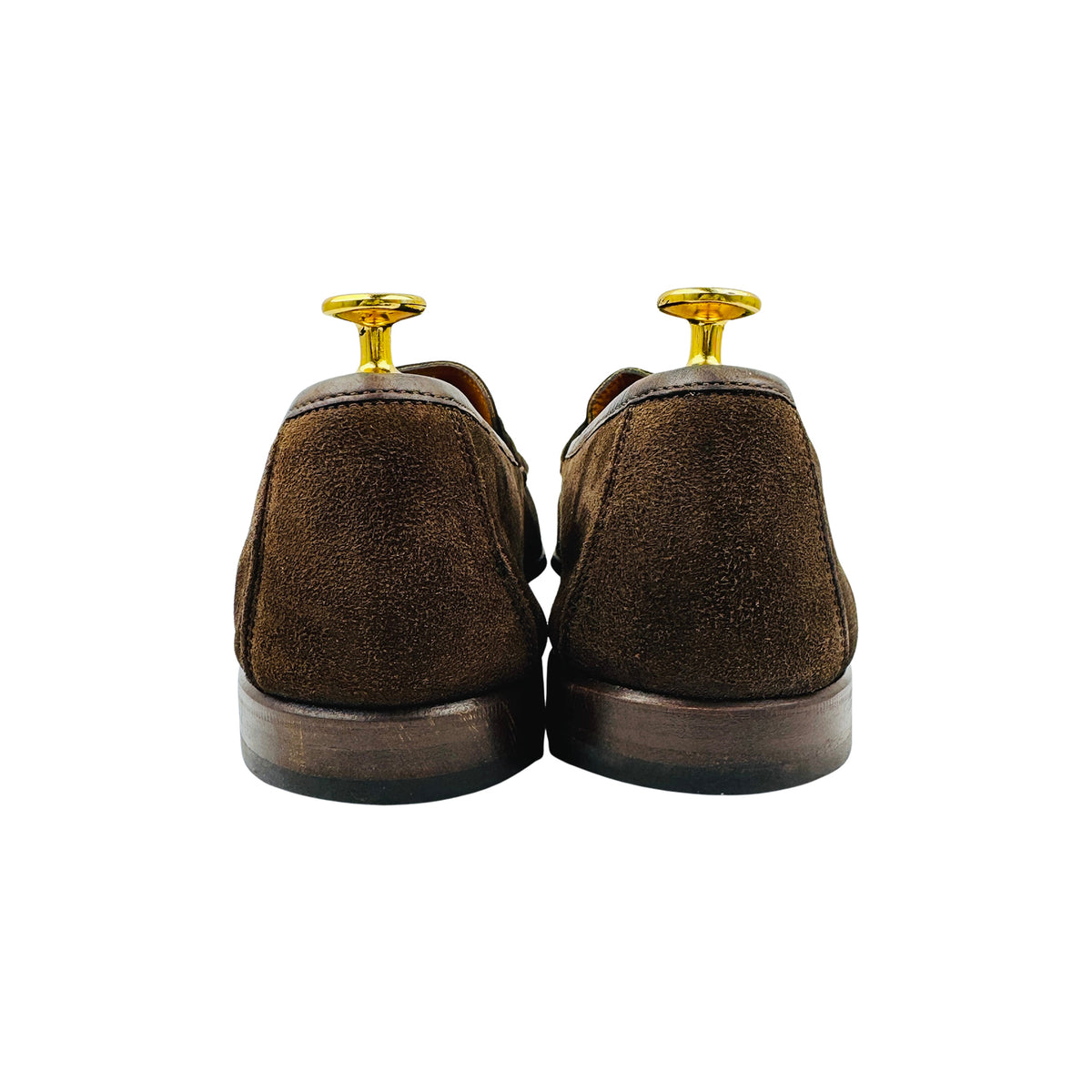Salvatore Ferragamo Suede 'Gold Buckle' Loafers (Size 42)