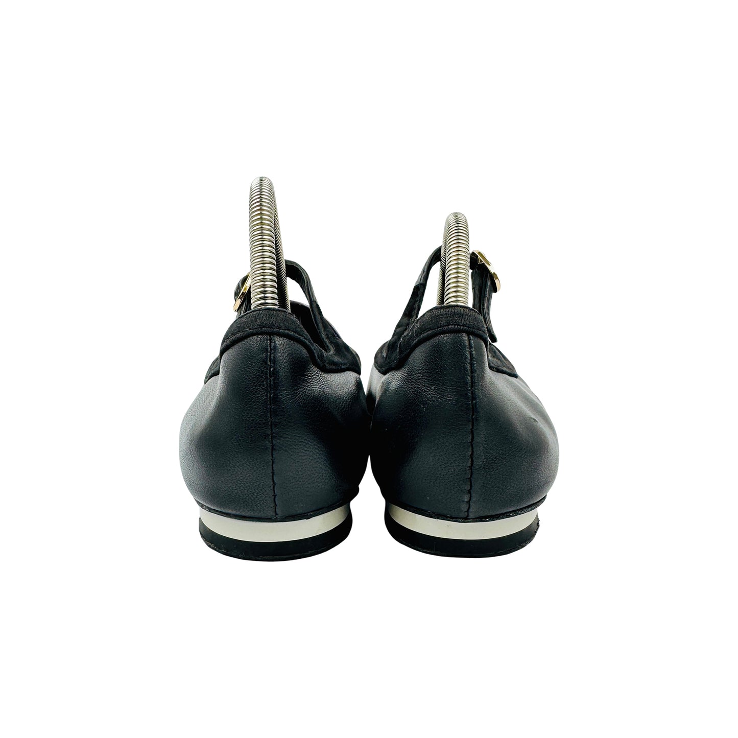 Chanel Mary Jane Black Ballet Flats (Size 37)