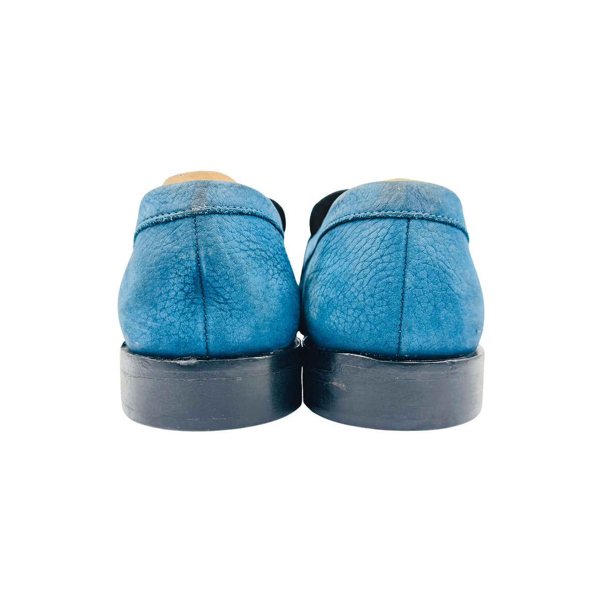 Geox Men's Teal Blue Leather Penny Loafers (Size 42)