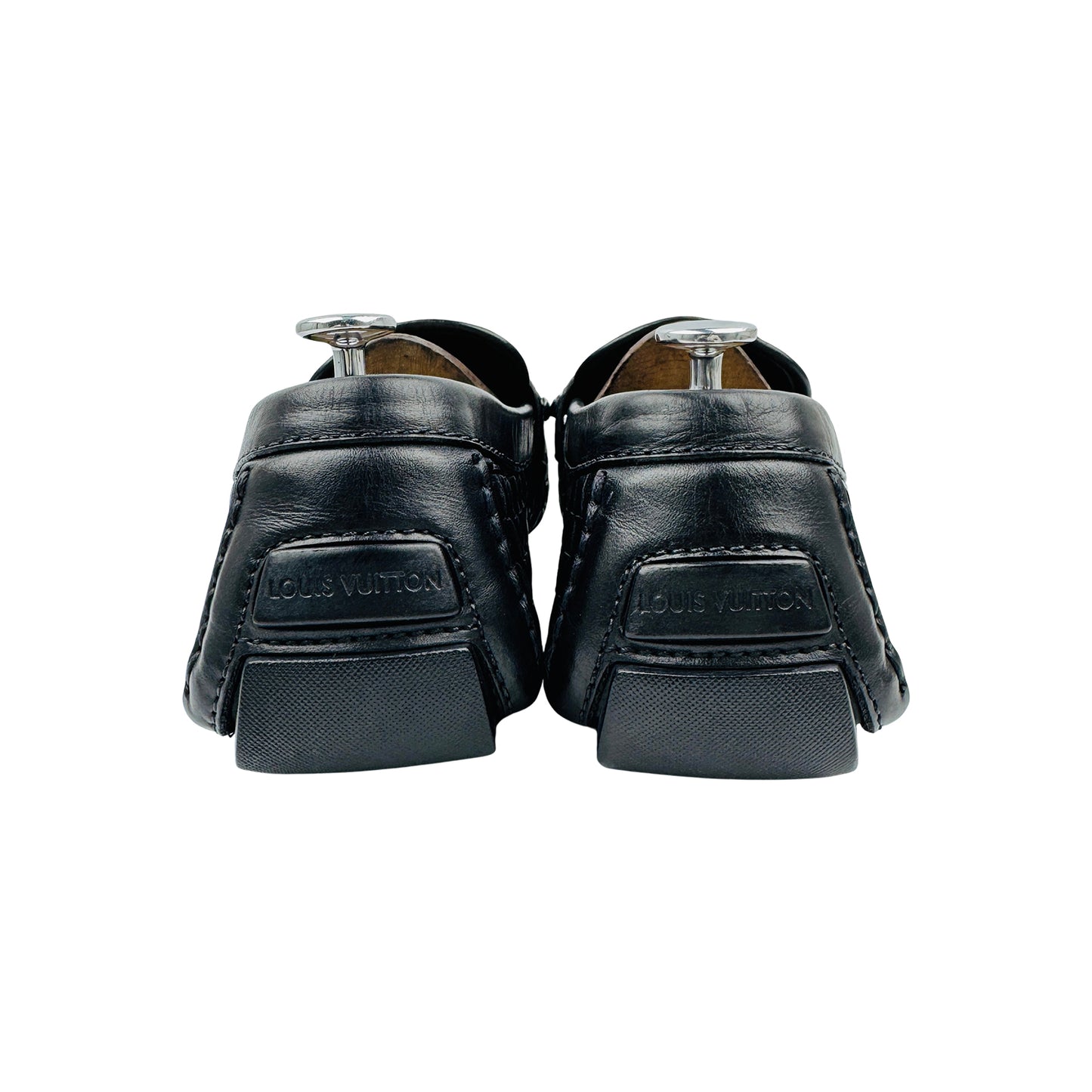 Louis Vuitton Monte Carlo Black Woven Leather Loafers (Size 45/45.5)