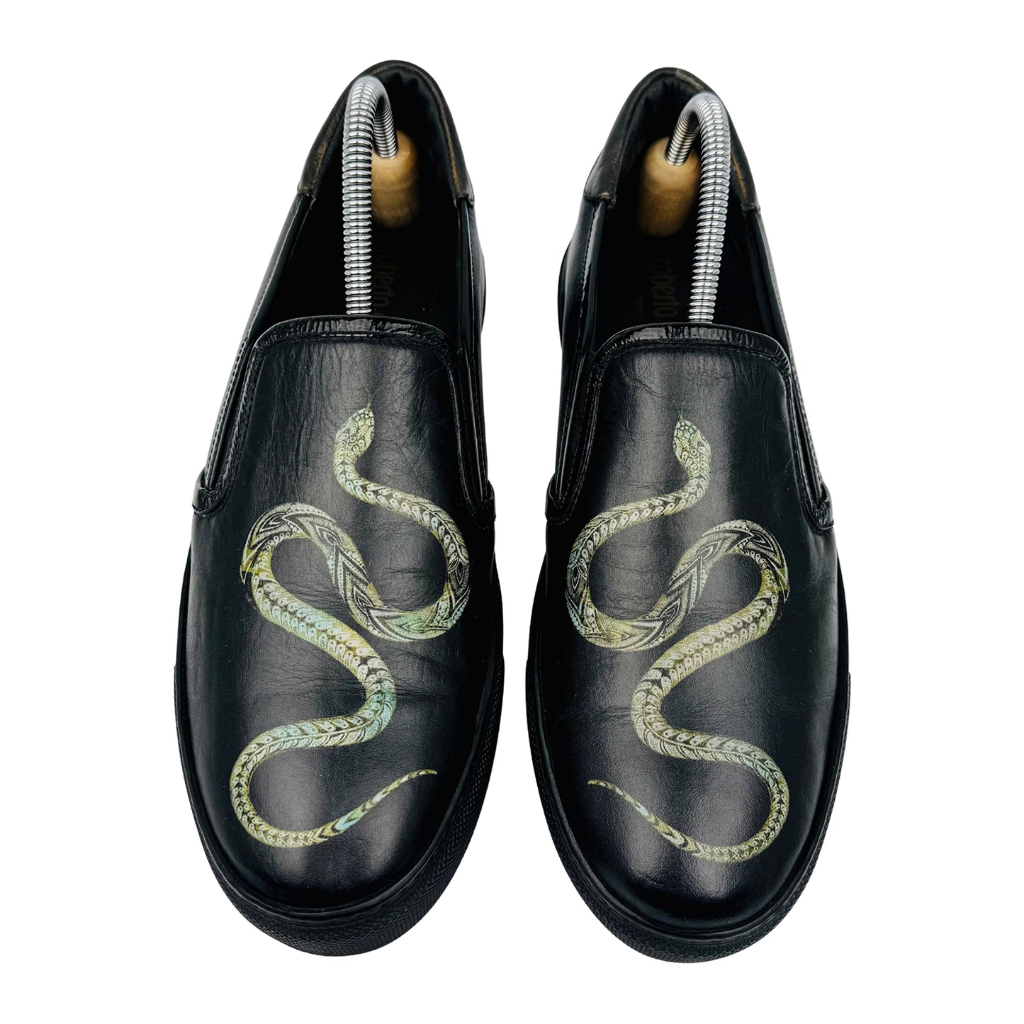 Roberto Cavalli Snake Embossed Leather Shoes (Size 42.5)