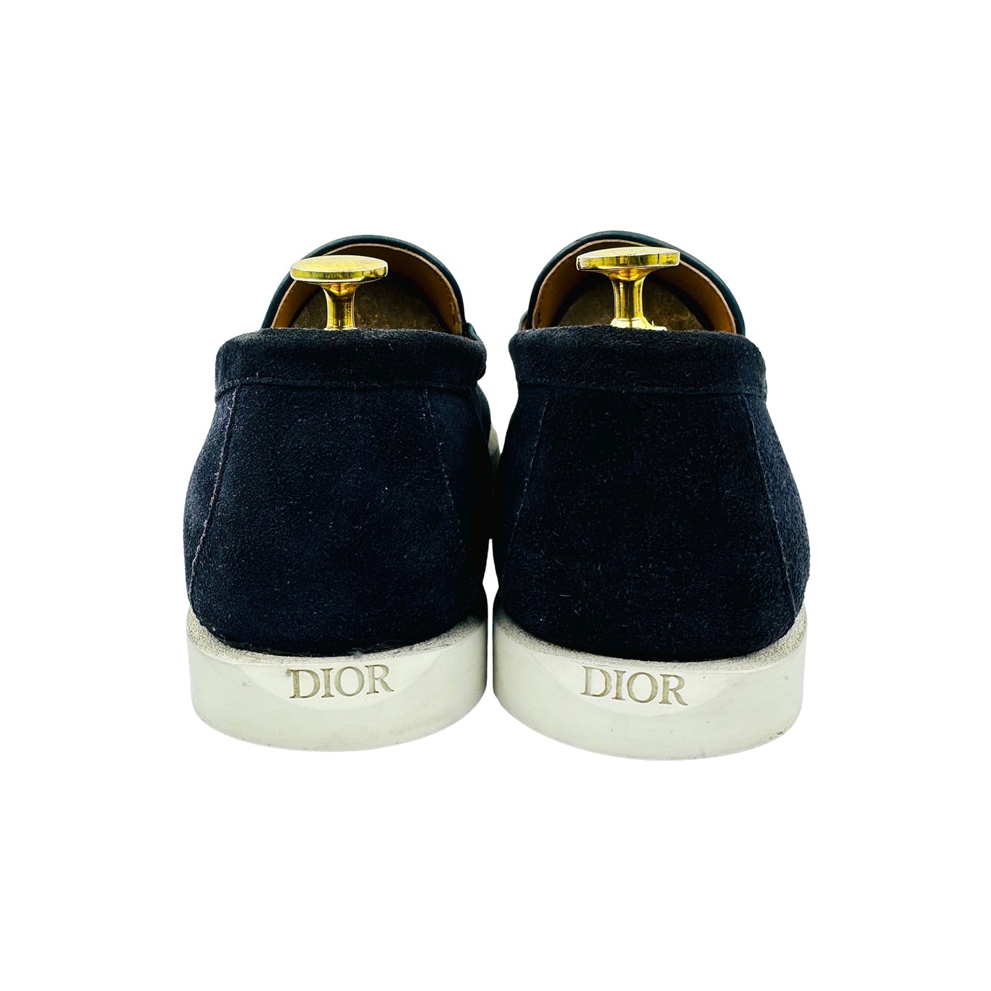 Dior Men's Granville Navy Suede Loafers (Size 43.5)