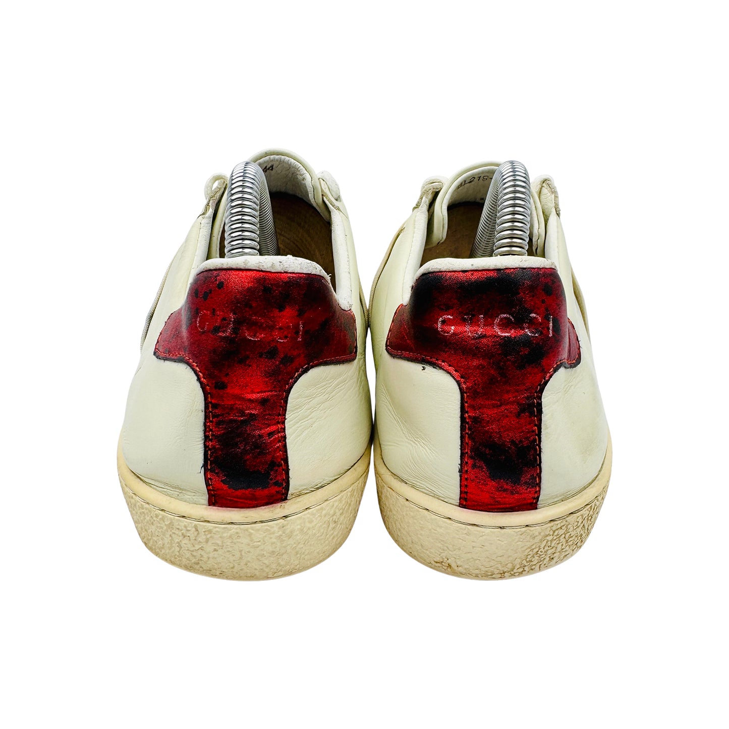 Gucci Ace Logo Elastic White Sneakers (Size 43.5/44)
