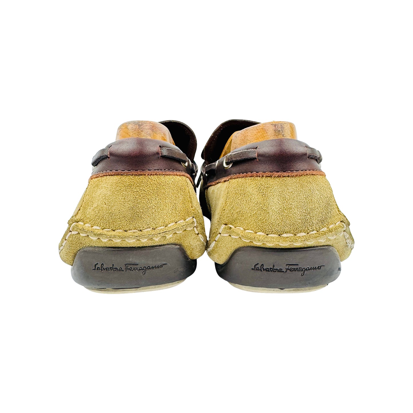 Salvatore Ferragamo 'Dark Brown Camel' Loafers (Size 42.5)