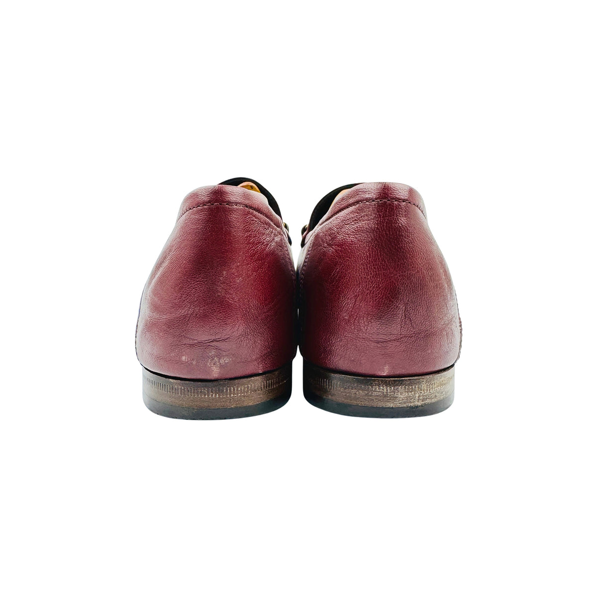 Gucci Men's Leather 'Rosso Ancora Red' Horsebit Loafers (Size 44/44.5)