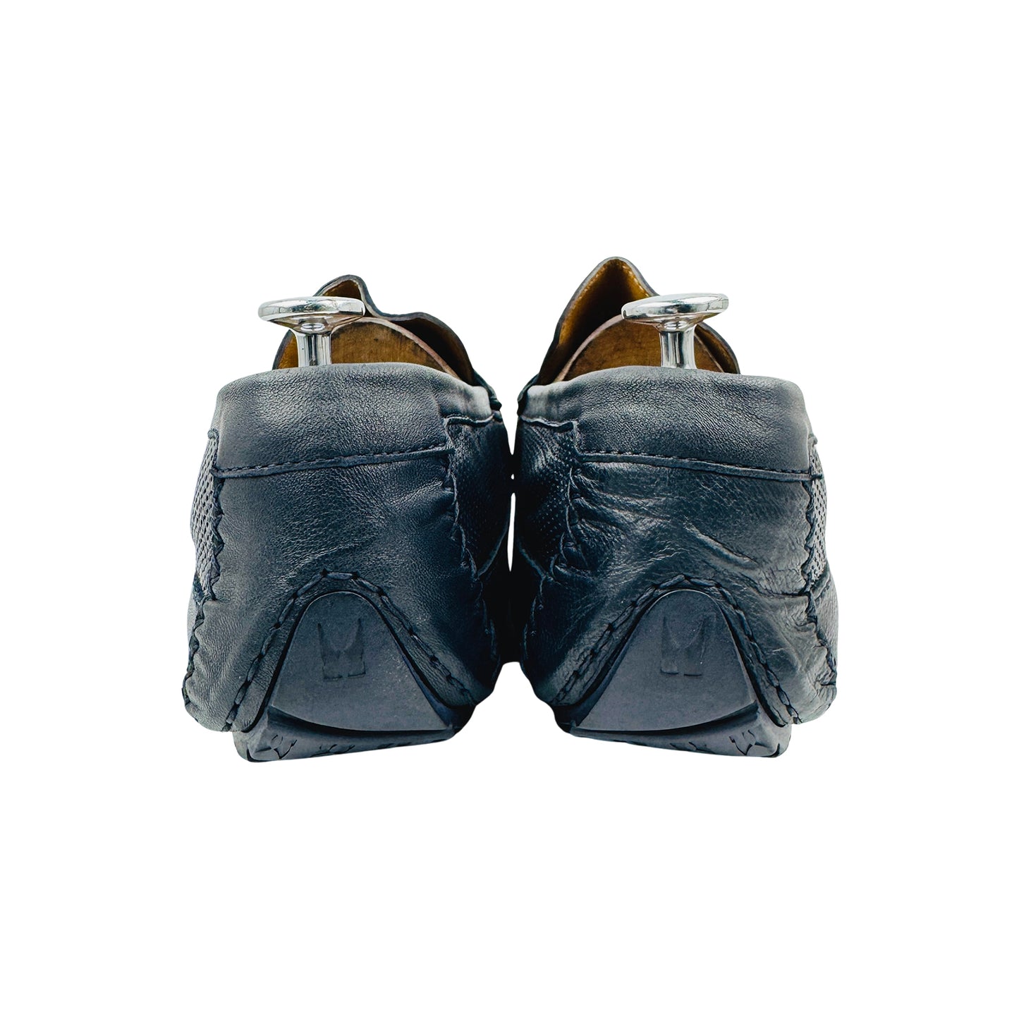 Moreschi Men's Navy Blue Leather Loafers (Size 45/45.5) - 44034