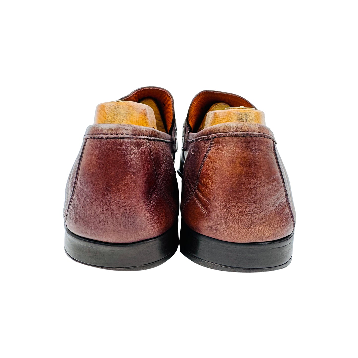 Magnanni Burgundy Leather Horsebit Loafers (Size 42.5) - 16482