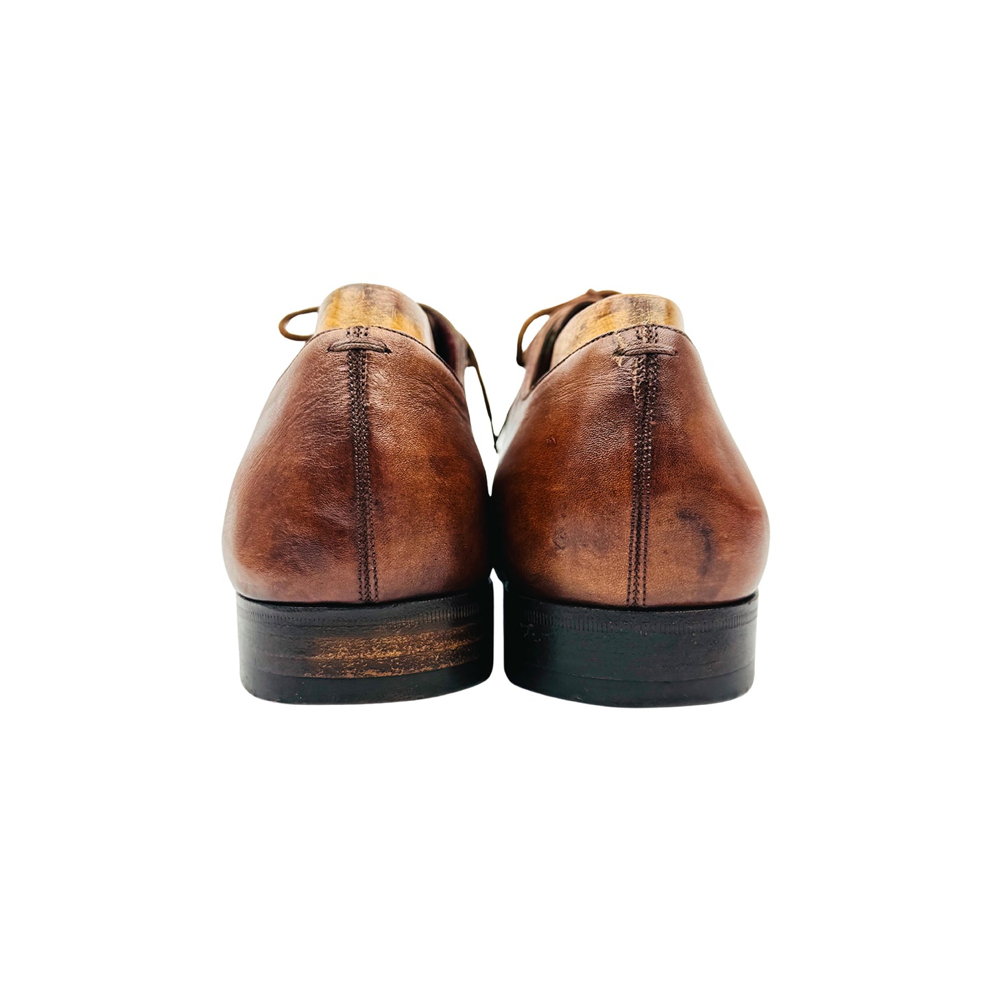 Gucci Burnished Brown Leather Italian Oxfords (Size 41.5)