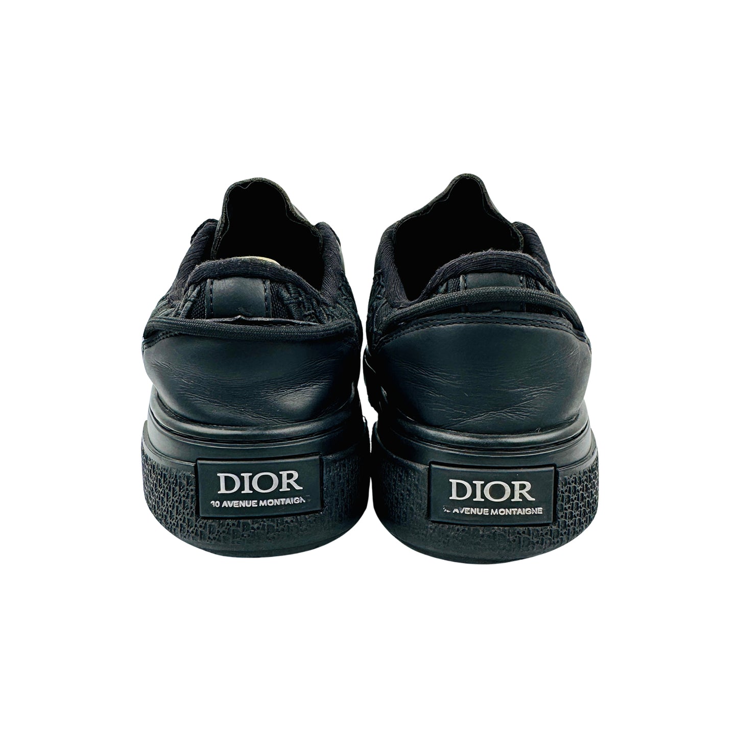 Dior B33 Black Raised Oblique Embroidery Sneakers (Size 42)