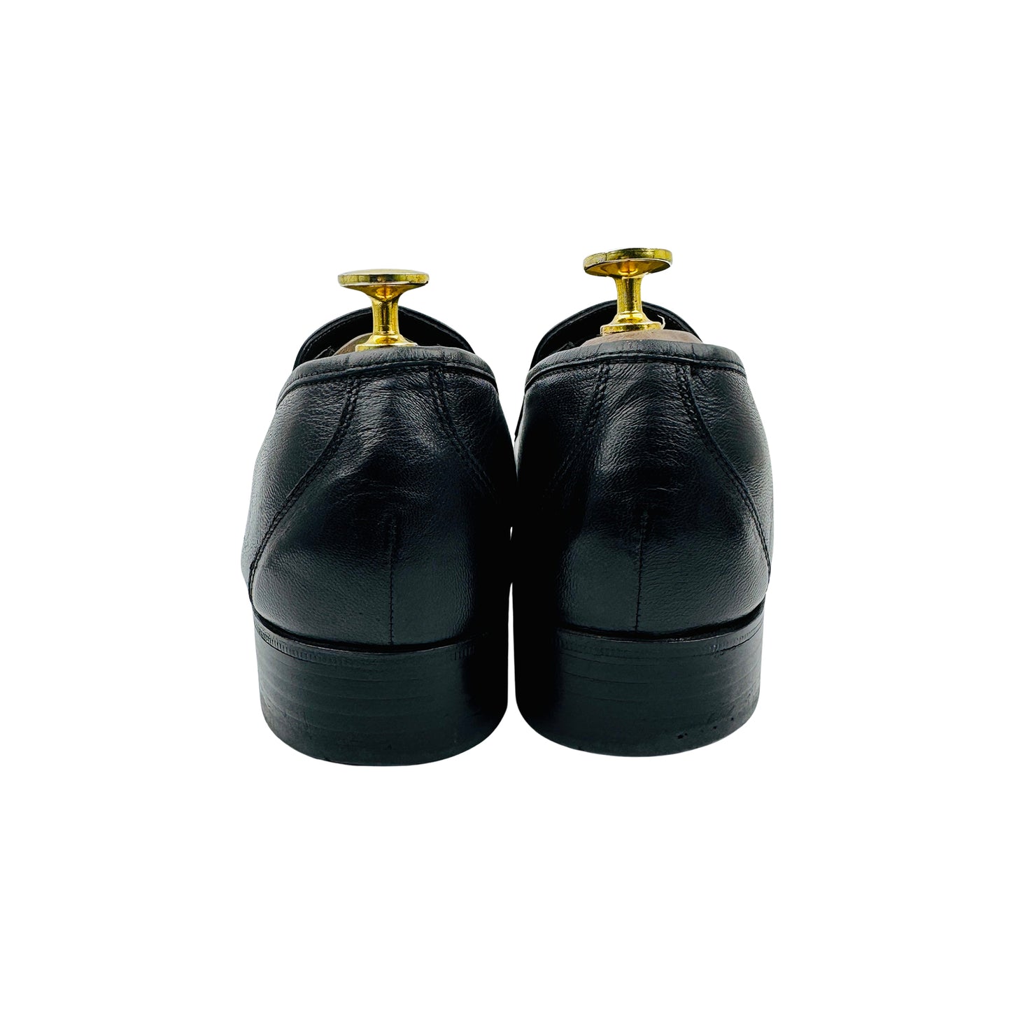 Bally Men's Black Vintage Leather Shoes (Size 42.5)