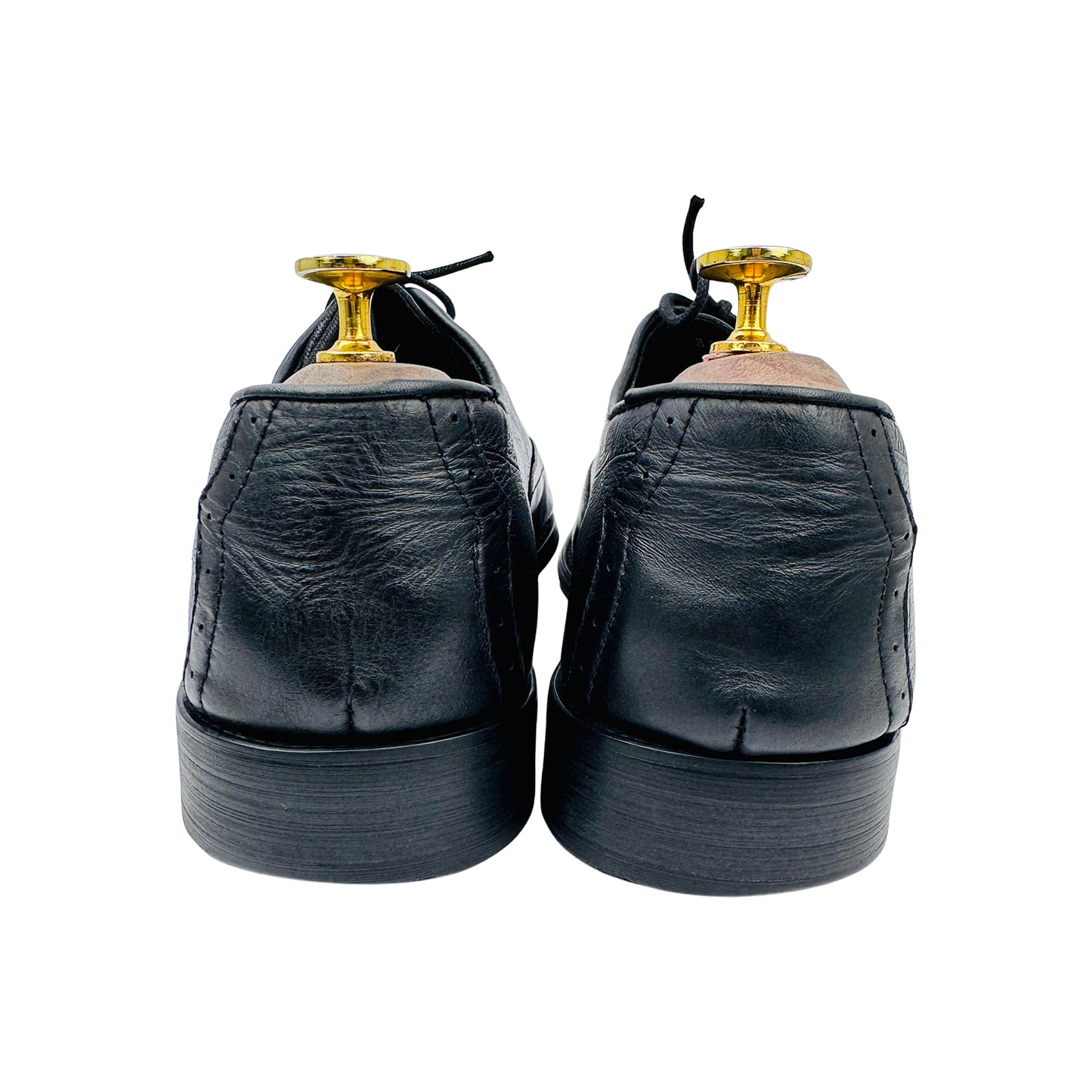 Louis Vuitton Brogue Detailing Wingtip Black Oxfords (Size 42)