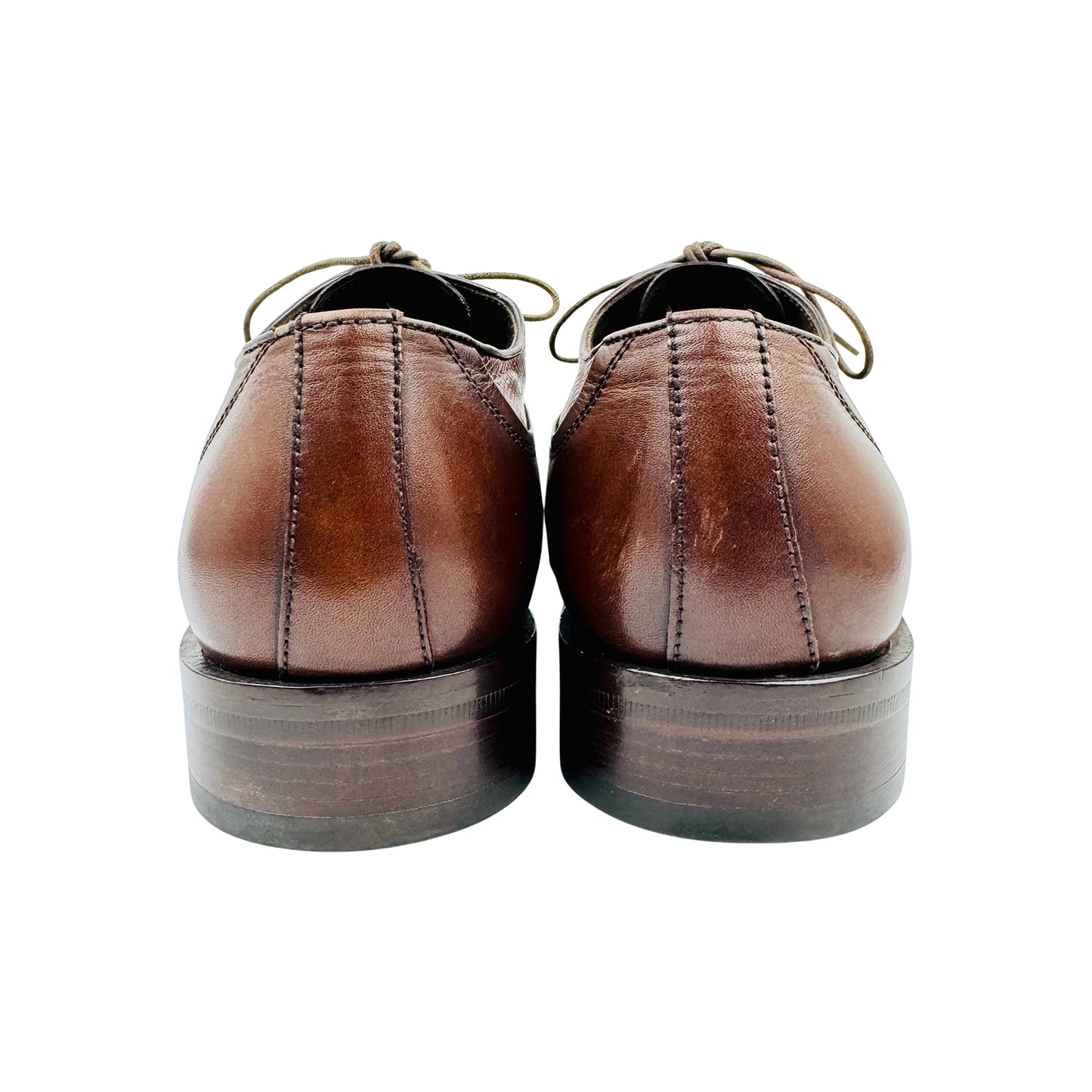 Balmain Men's Brown Leather Brogue Shoes (Size 41)
