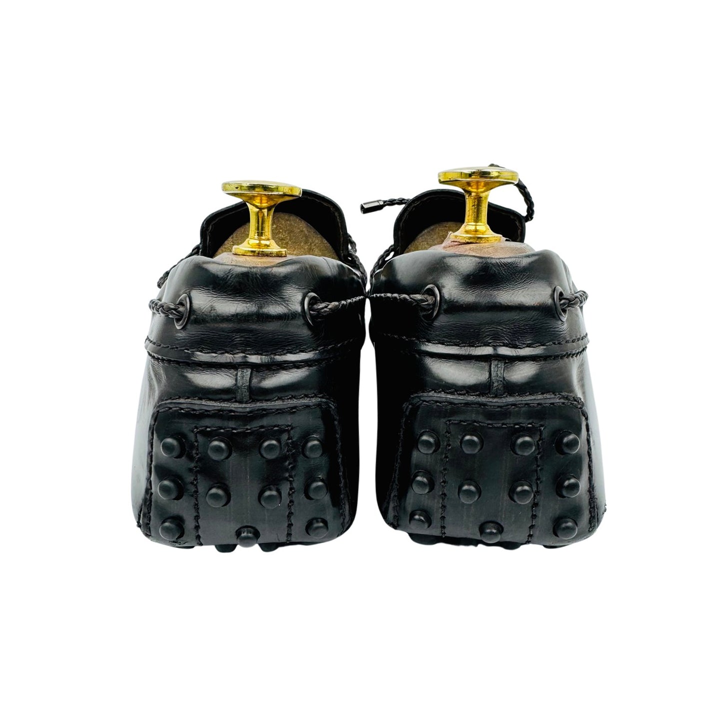 Tod's Brown Wooden Texture Patent Leather Loafers (Size 41/41.5)