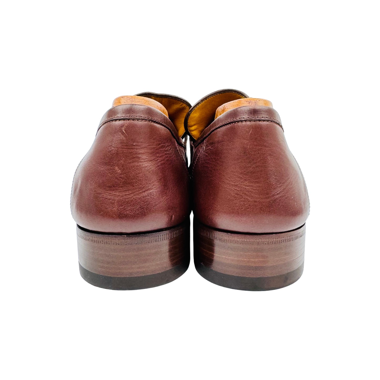 Gucci Men's Horsebit Brown Leather Loafers (Size 43/43.5)