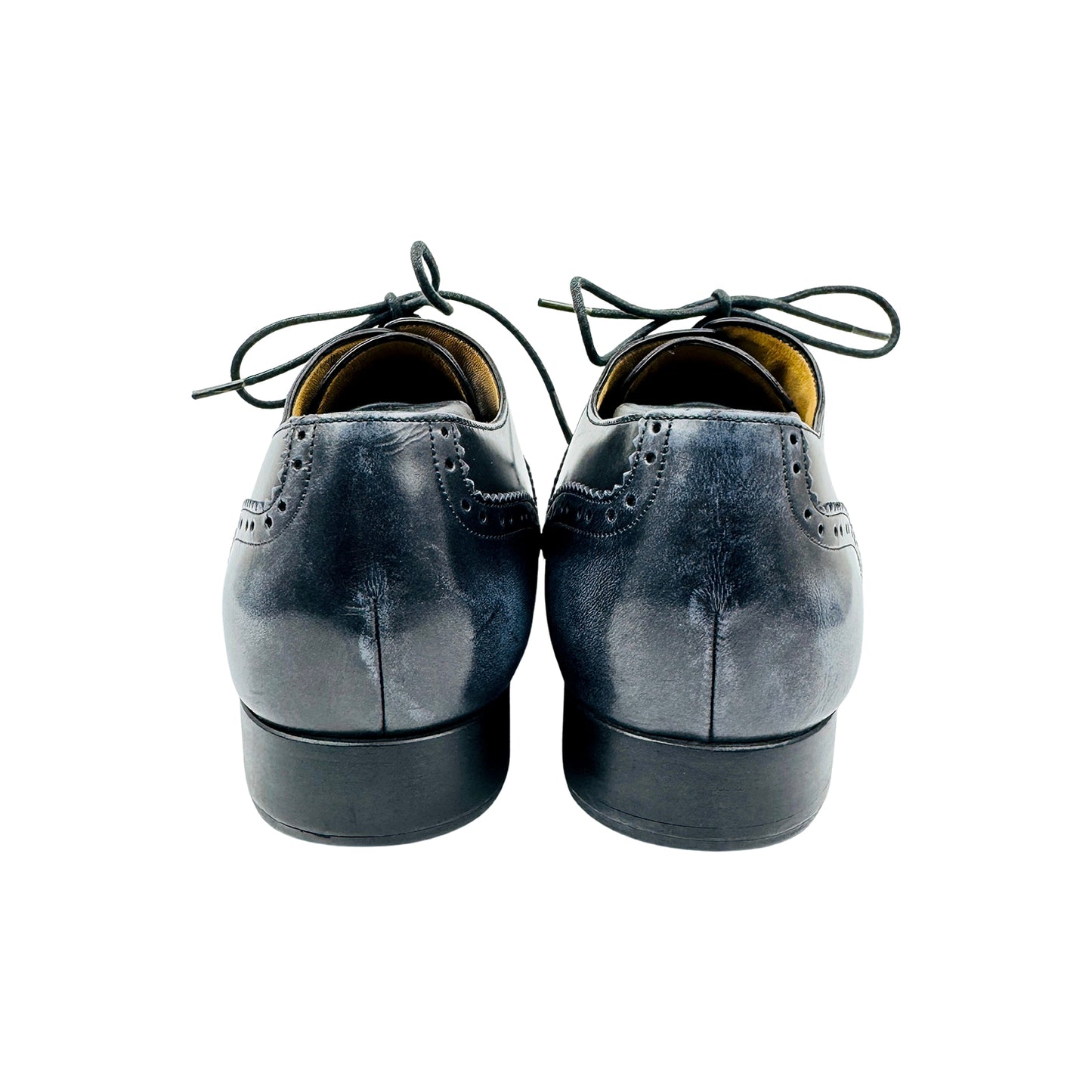 Bally Men's Black Leather Derby Shoes (Size 40/40.5)