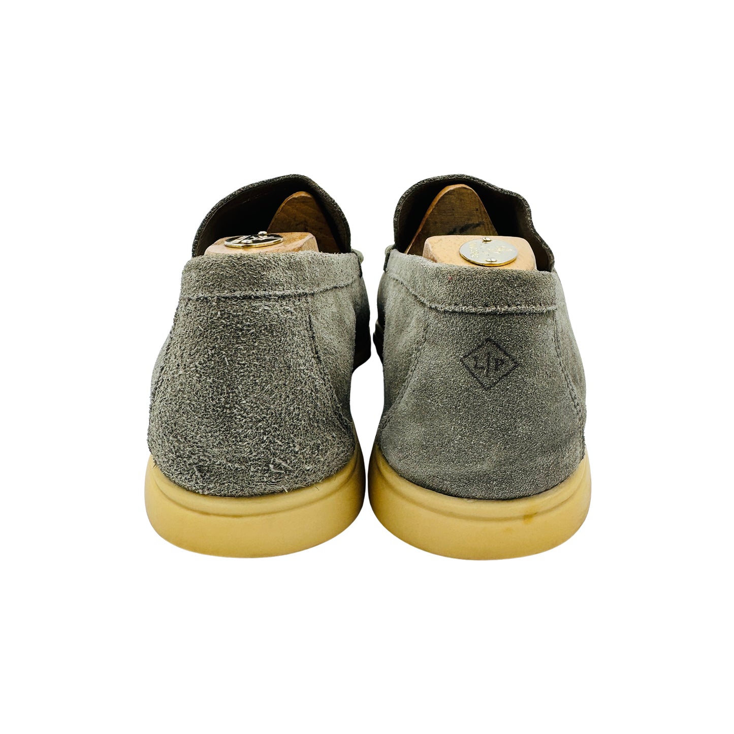 Loro Piana Summer Walk Grey Loafers (Size 43)