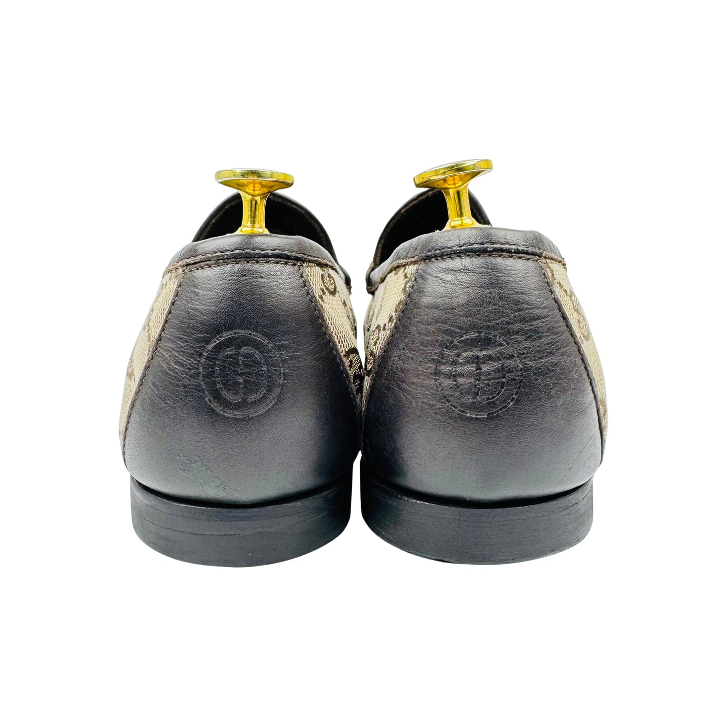 Gucci Men's Beige GG Canvas Loafers (Size 42)