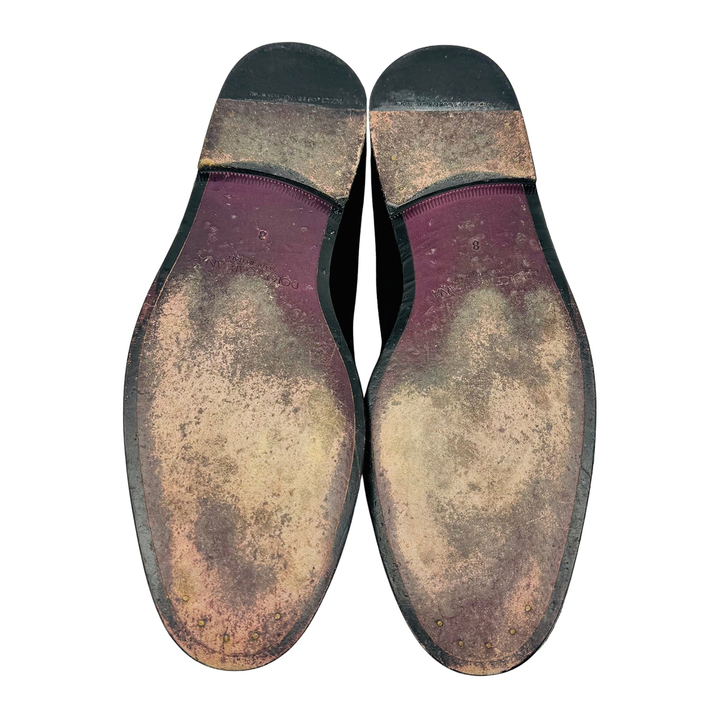 Dolce & Gabbana Men's Black Velvet Loafers (Size 42)