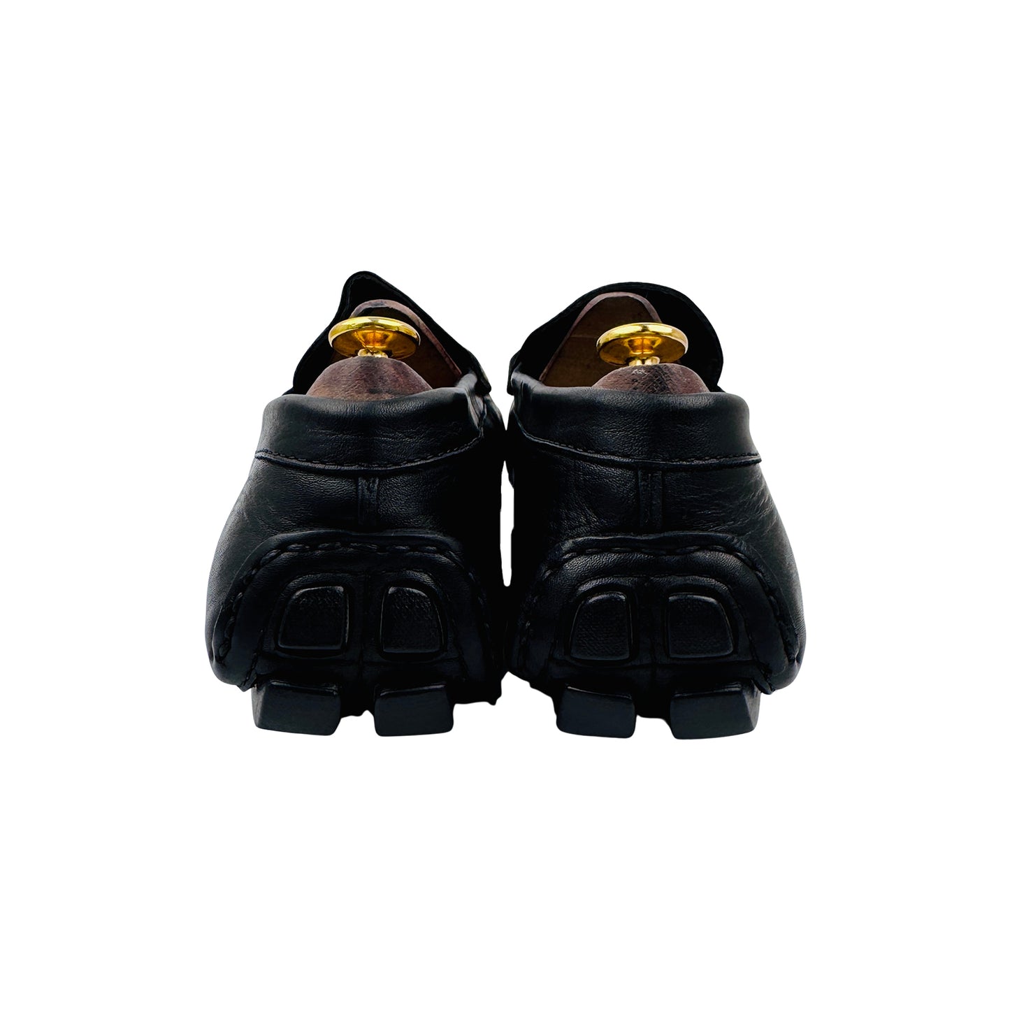 Armani Men's Black Leather Loafers (Size 43/43.5)