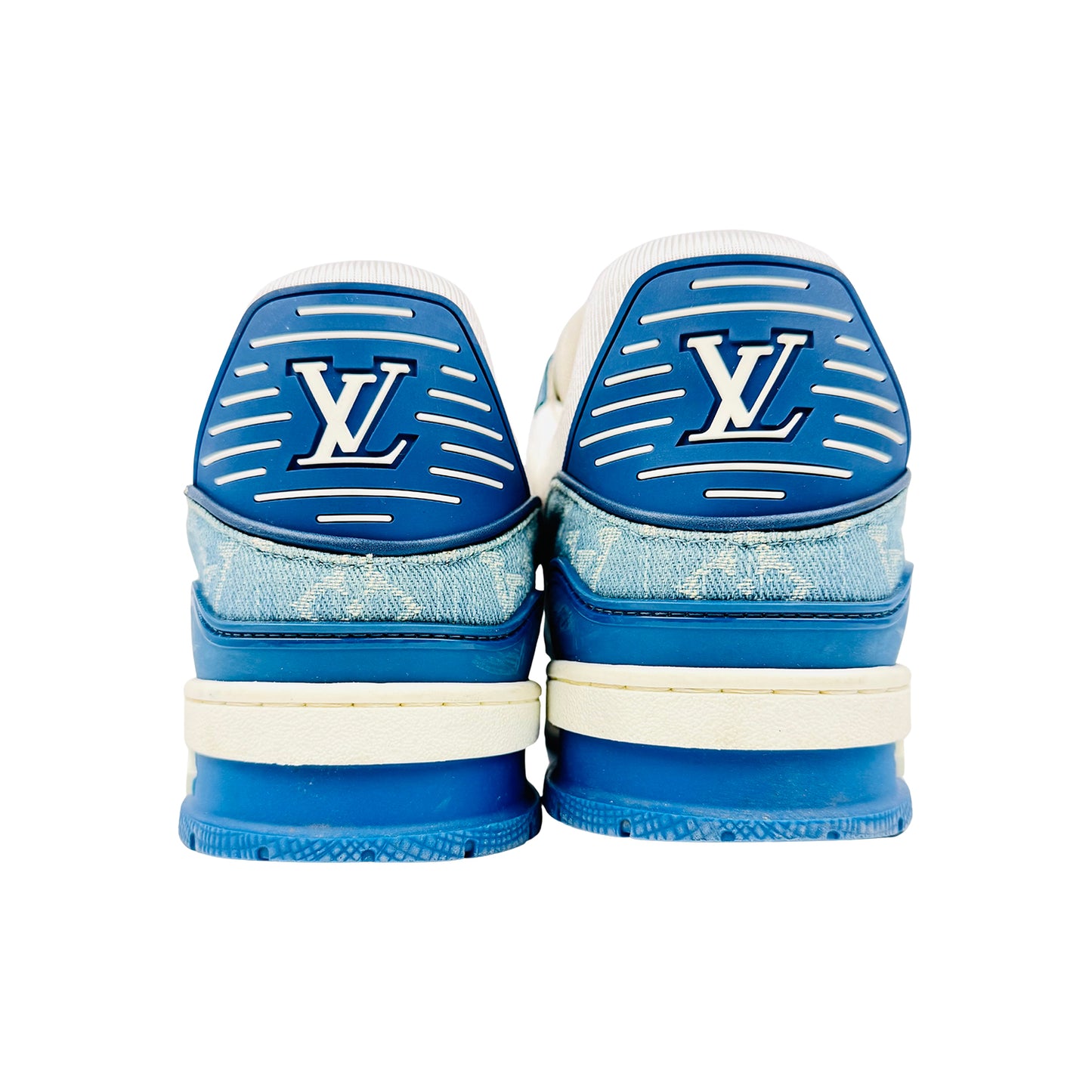 Louis Vuitton 'Blue White' Denim Trainers (Size 42.5) - MS 1212