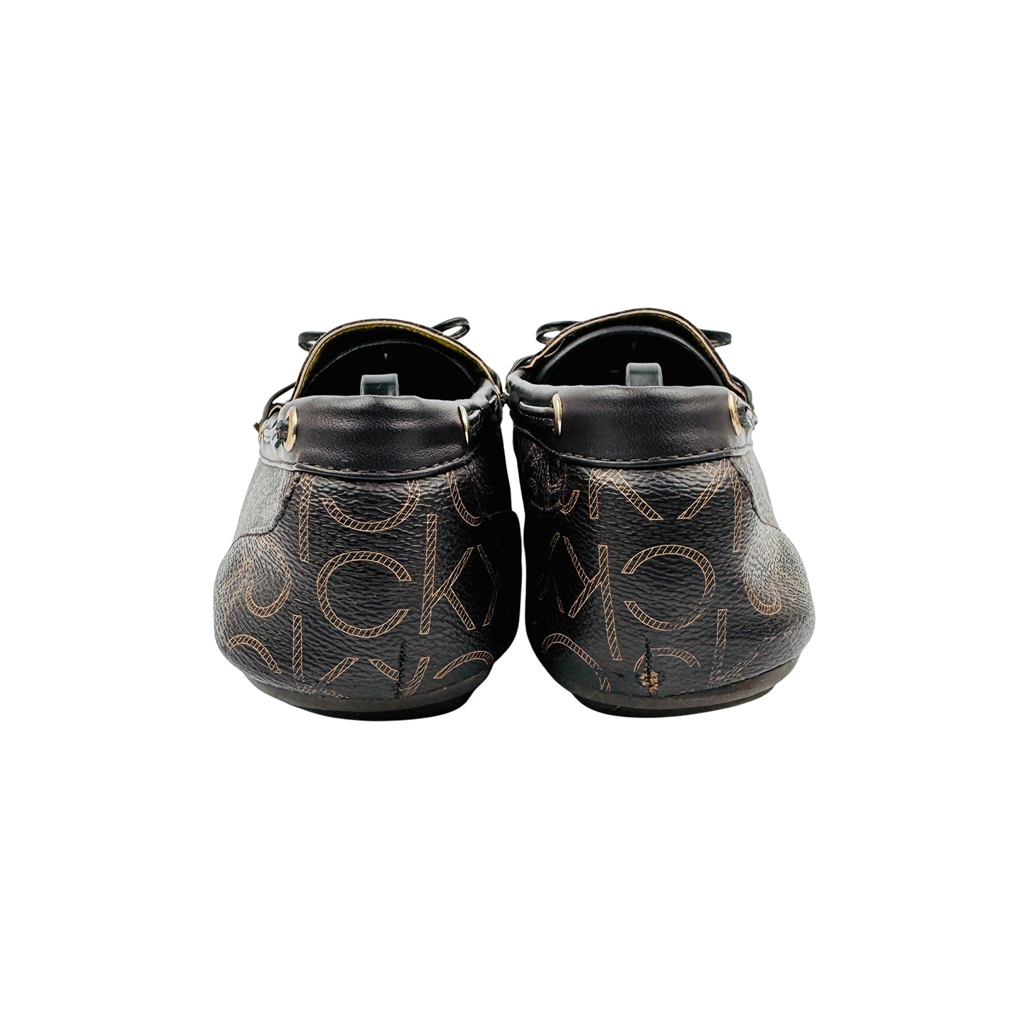 Calvin Klein Linca Monogram Leather Loafers (Size 40)