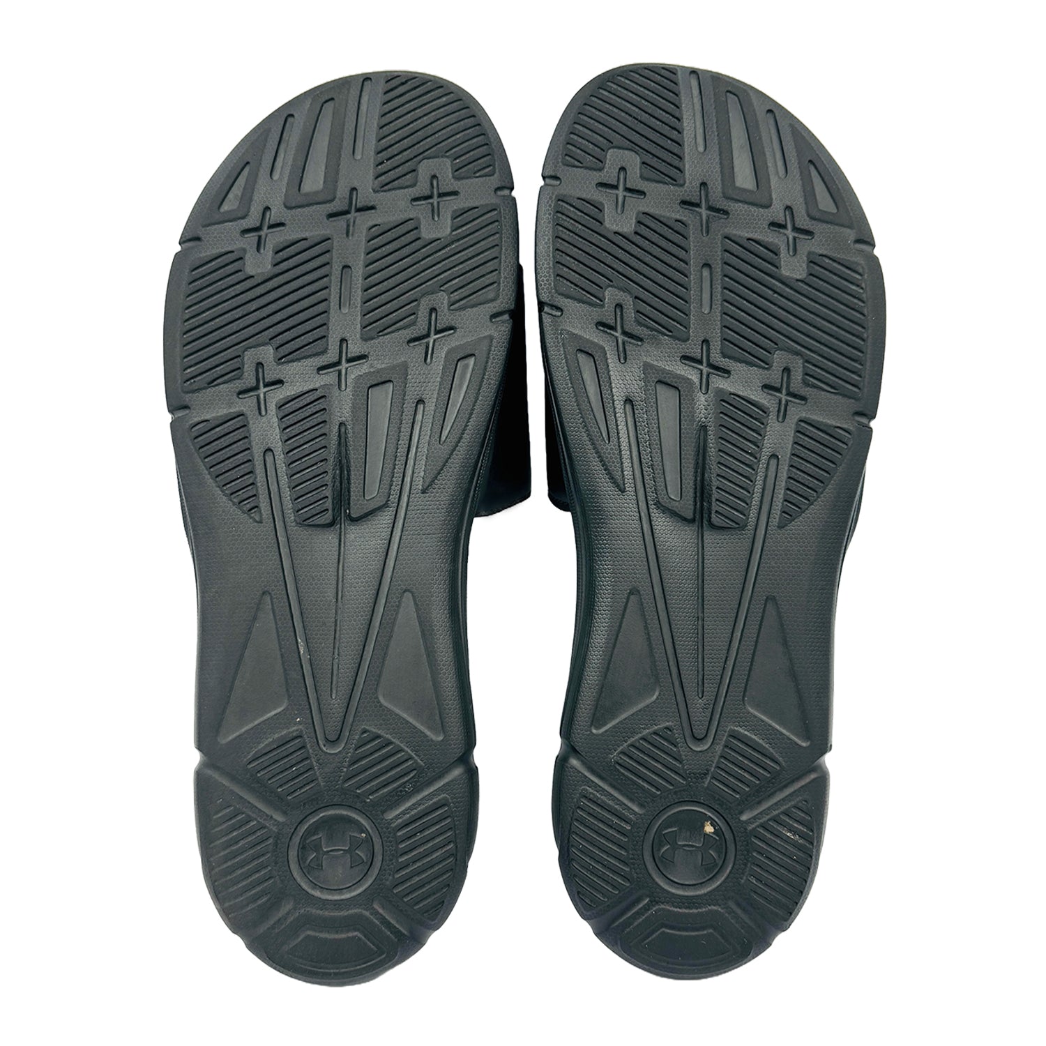 Outsole image of Under Armour Men's Ignite 5 Black Slides (Size 46) - 1287318-001