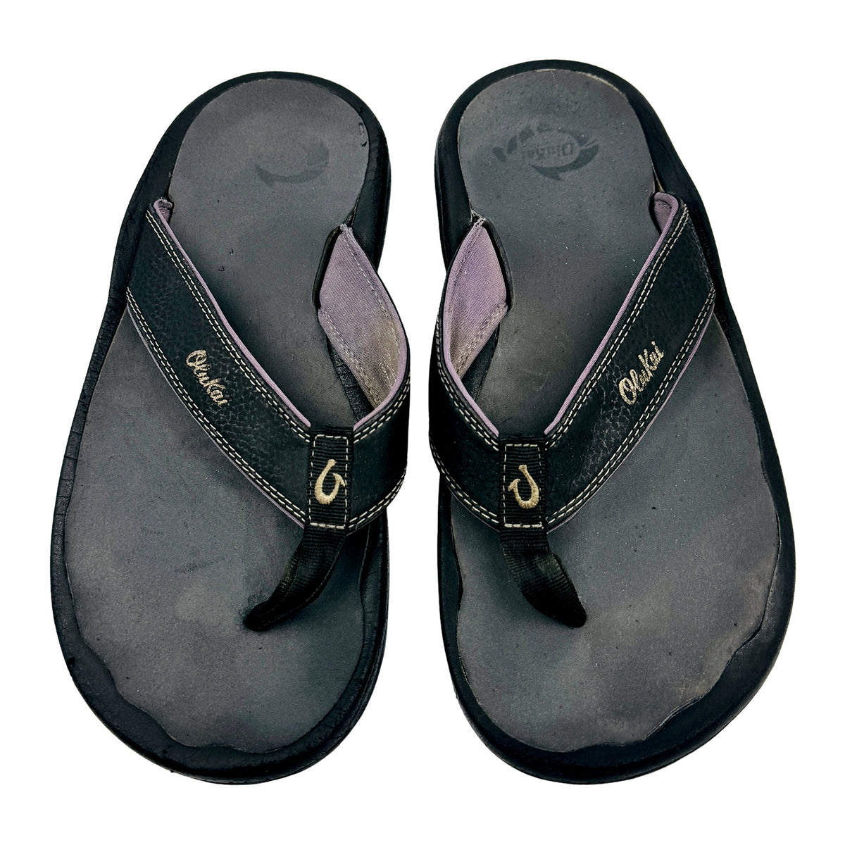 OluKai Men's Ohana Black Flip Flops (Size 44) - 10110-4042