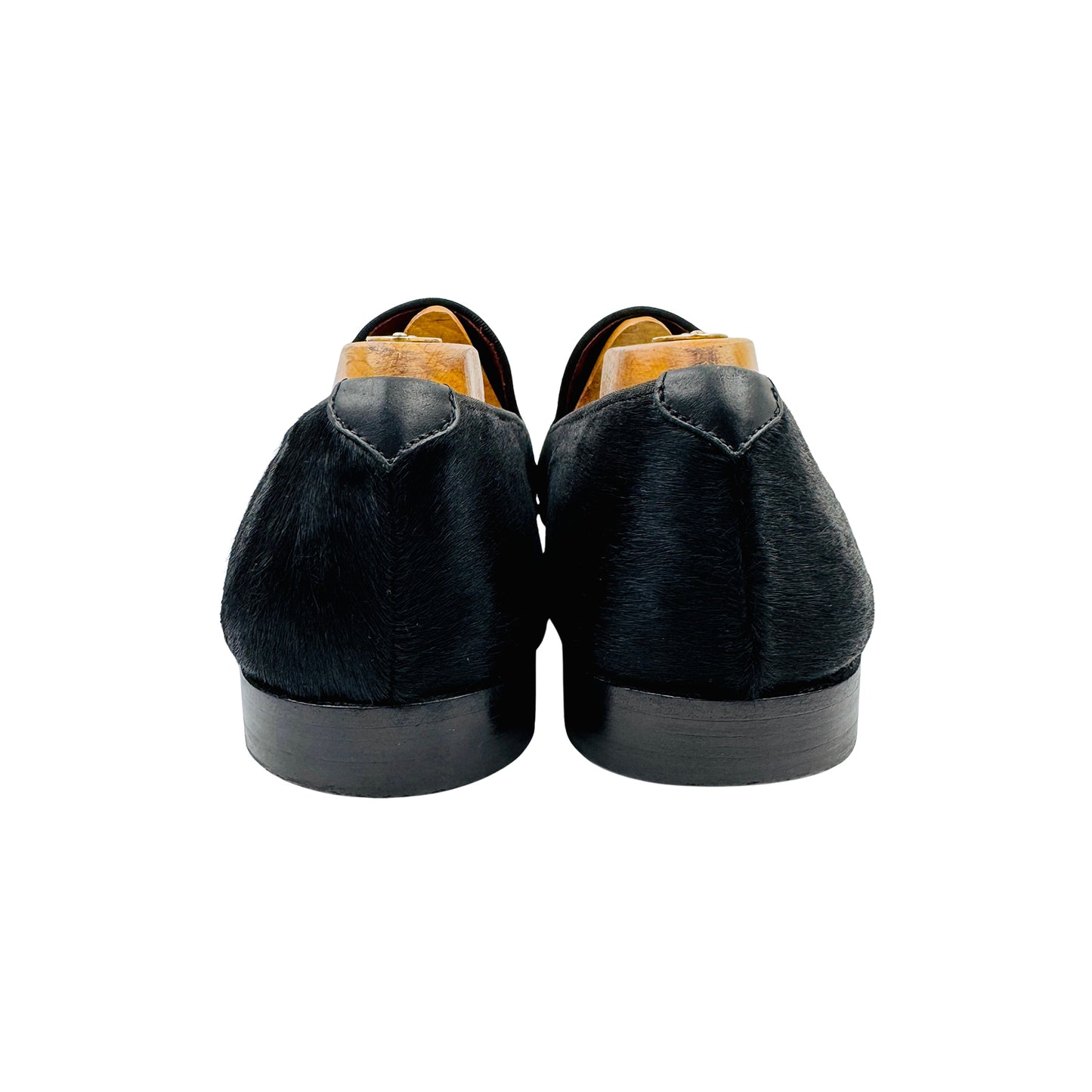 Magnanni Men's Black Pony Hair Loafers (Size 43) - 15182