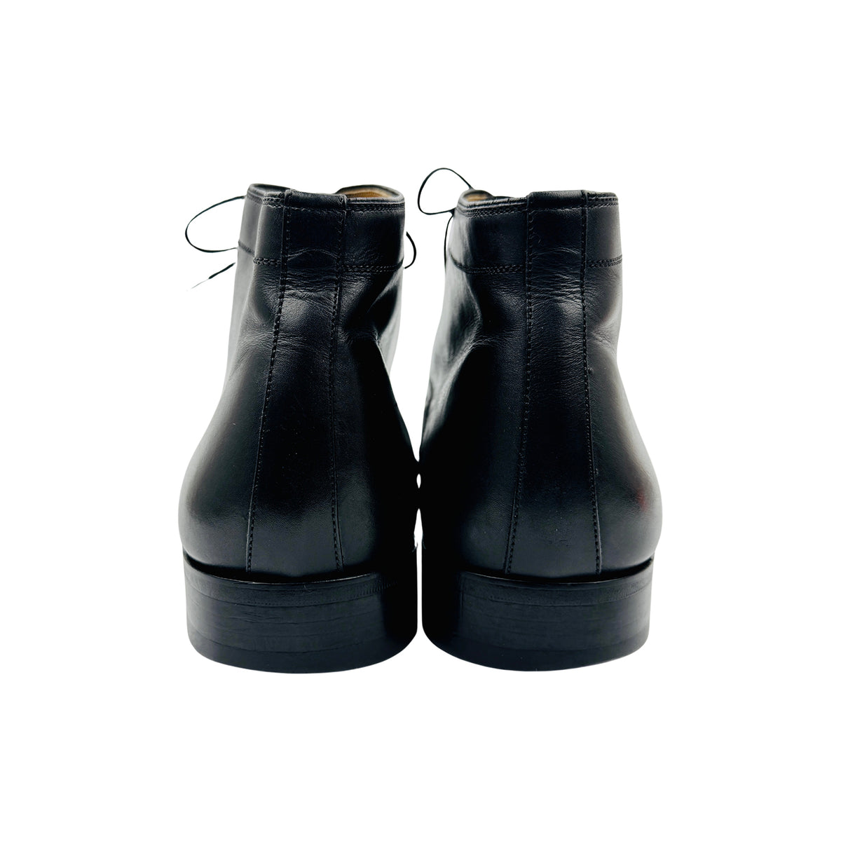 Magnanni Black Leather Cap Toe Chukka Boots (Size 44)